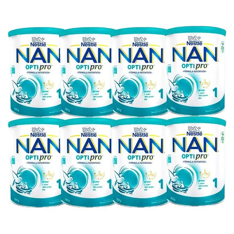 Nestlé Nan Optipro 1 Lapte pentru începători, 8X800 g