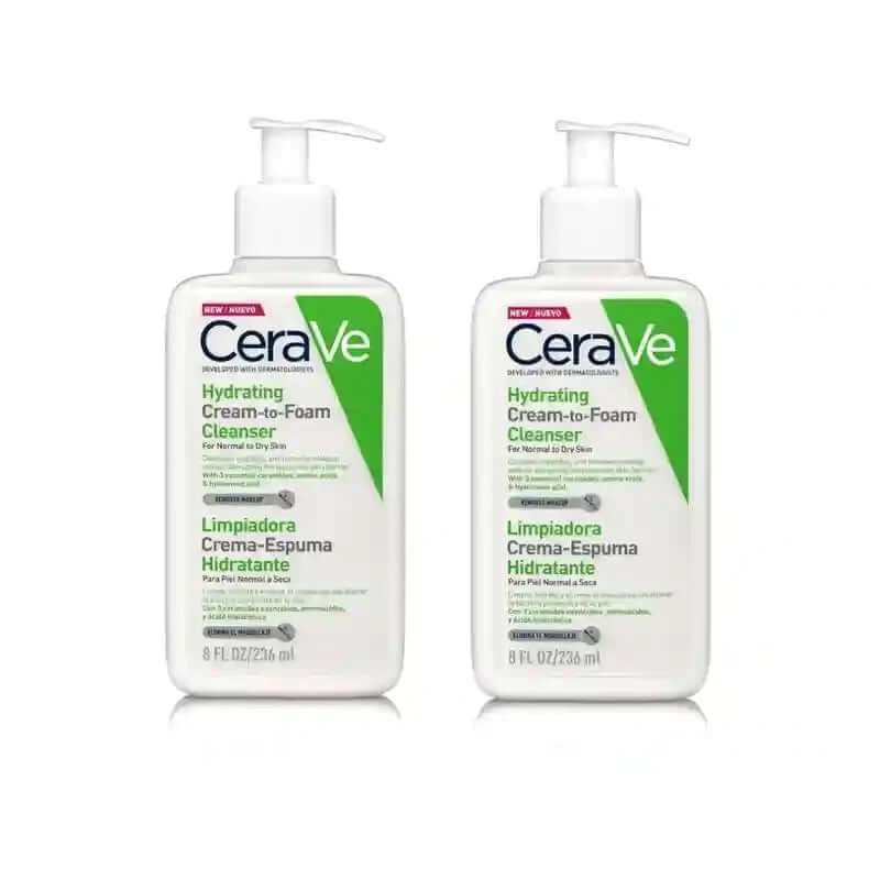 CeraVe Cremă de curățare - spumă de curățare hidratantă, 2X236 Ml