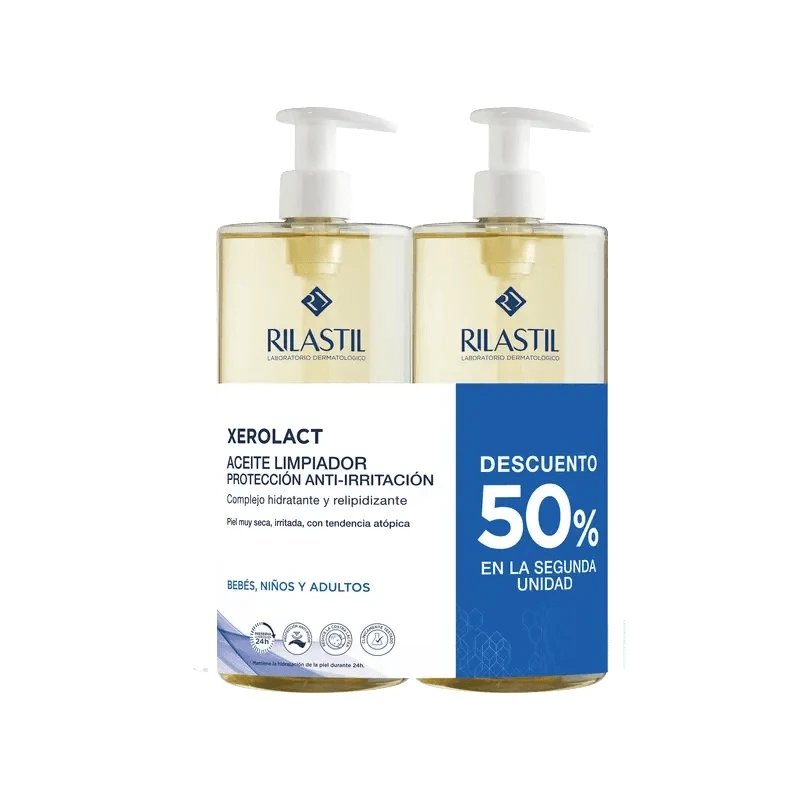 Rilastil Duplo Xerolact Oil 2A 50% reducere 1L, 1000ml + 1000ml