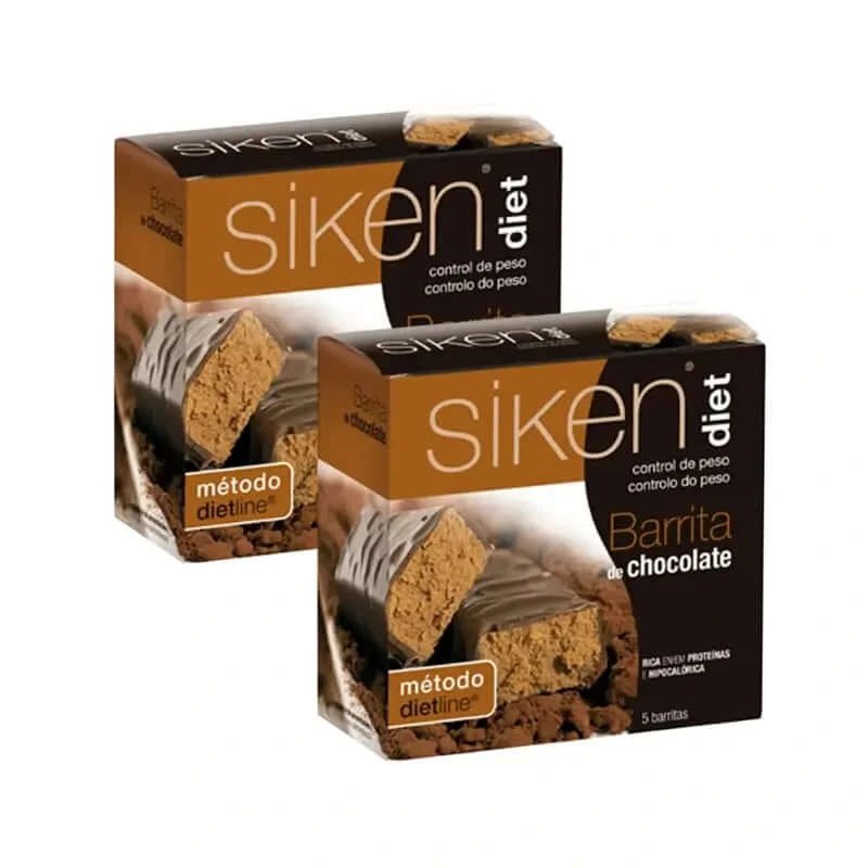 Baton de ciocolată dietetic Siken, 2X5 unități