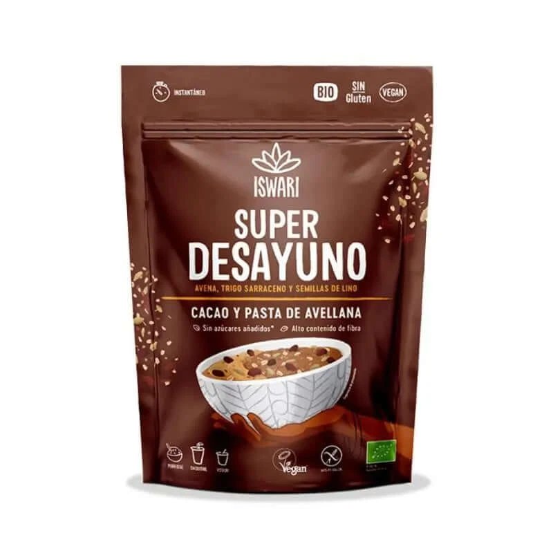 Iswari Super Mic dejun cacao și alune 360Gr Bio Sg Veg