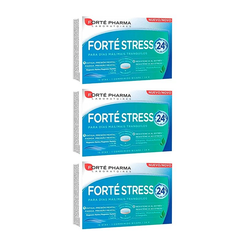 Forté Pharma Triplo Forté Stress 24H, 3 x 15 comprimate