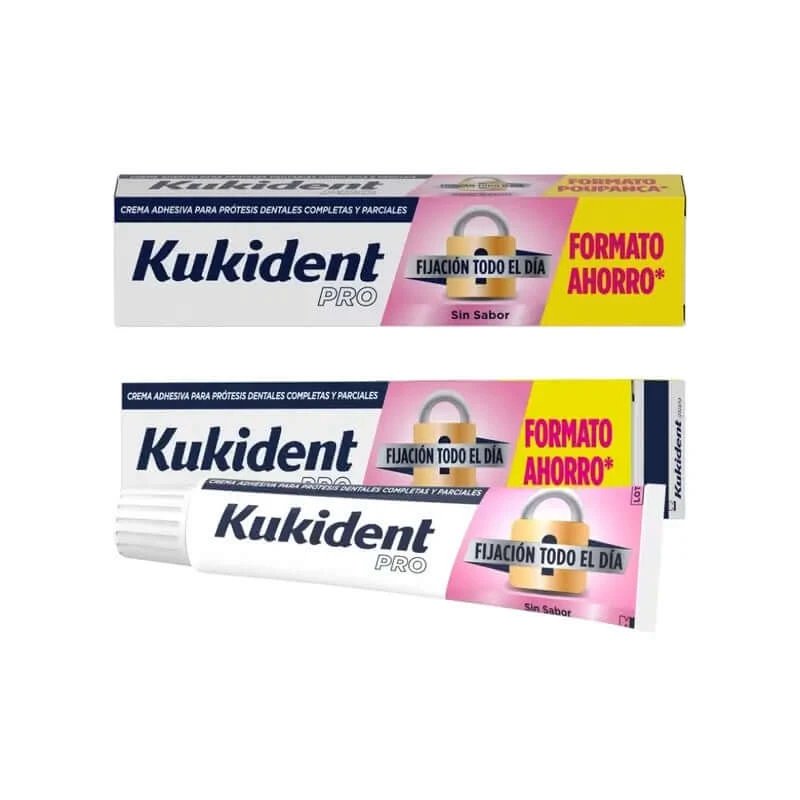 Kukident Duplo Pro Cremă adezivă completă pentru proteze dentare, Neutru 2x70 gr