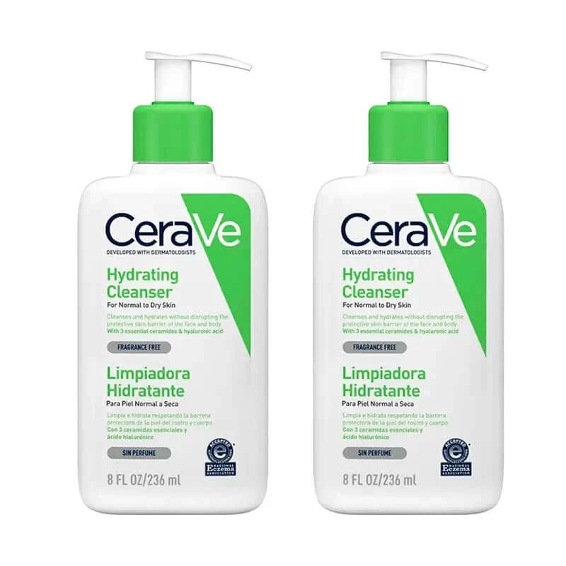 CeraVe Duplo Gel de curățare hidratant, 2 x 236 ml