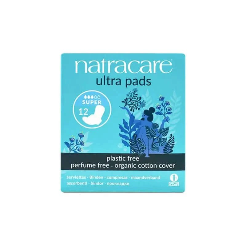 Natracare Super Pad cu aripi , 12 buc