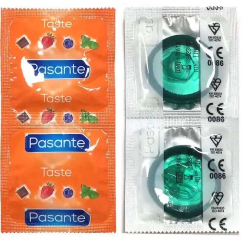 Pungă prezervativ Pasante cu aromă de mentă, 144 unități