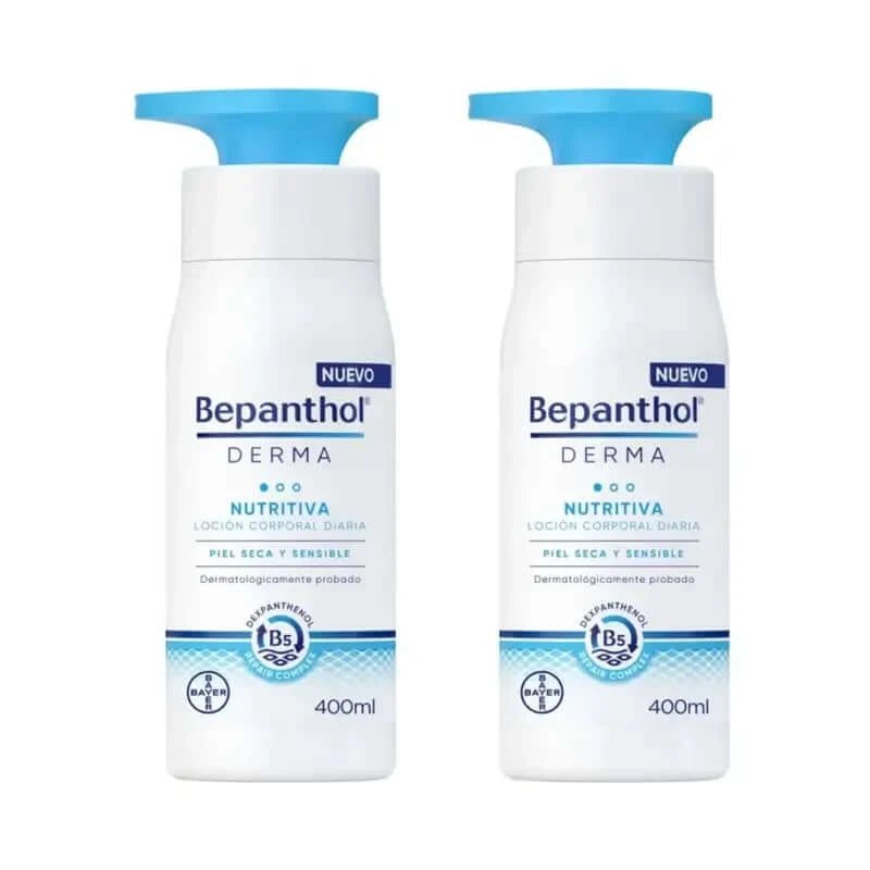 Bepanthol Derma Nourishing Daily Body Lotion, 2X400 Ml