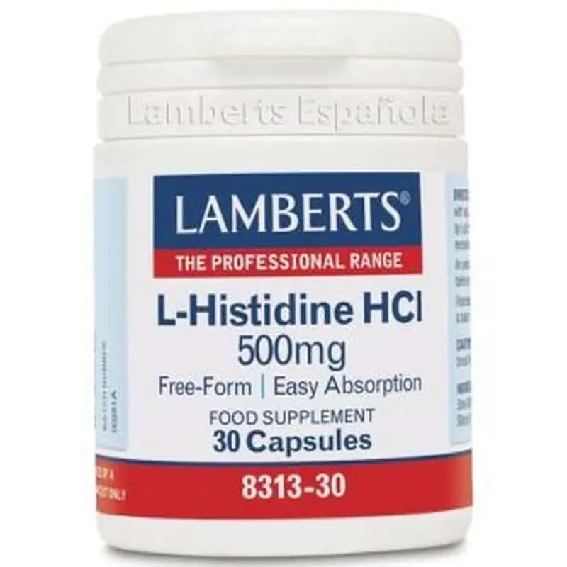 Lamberts L-Histidine Hcl 500 Mg. 30 Capsule