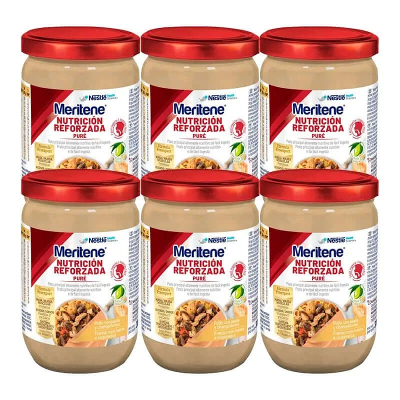Meritene Pui pur și ciuperci, 6x300g