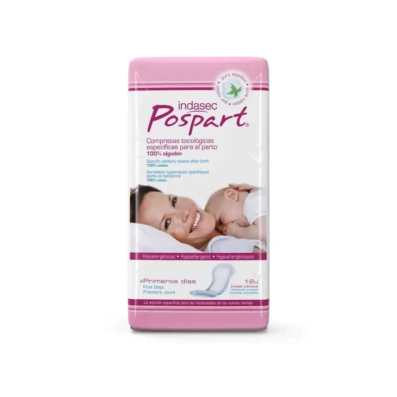 Indasec Pospart First Days Tampoane de bumbac , 12 unități
