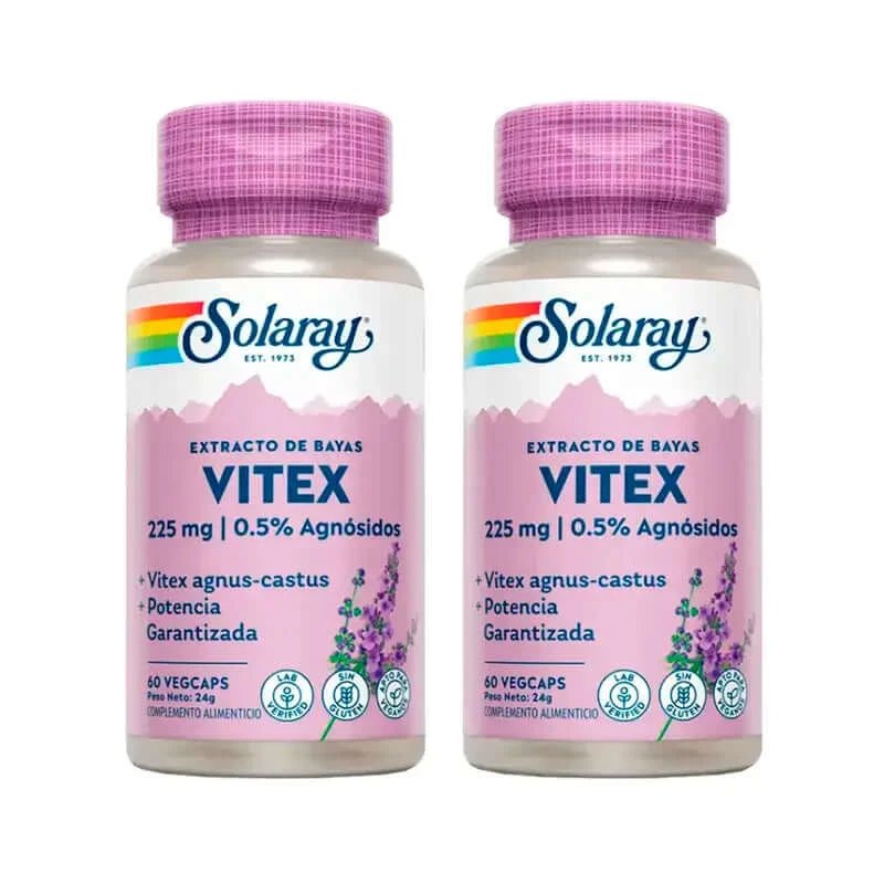 Solaray Vitex (Chasteberry) Pachet 2 x 60 Capsule