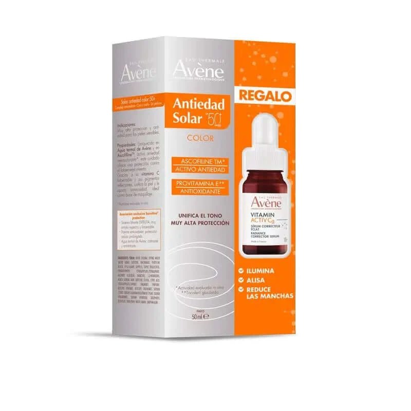 Avène Anti-Ageing Colour Sun Pack + Mini ser cu vitamina C 10 Ml