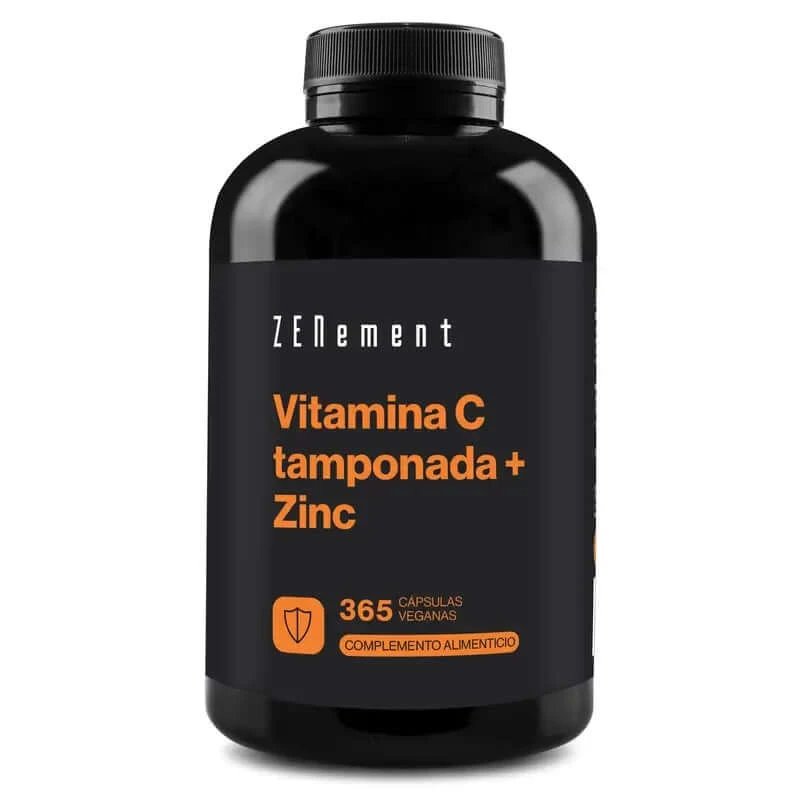 Zenement Vitamina C + zinc tamponat, 365 capsule vegane