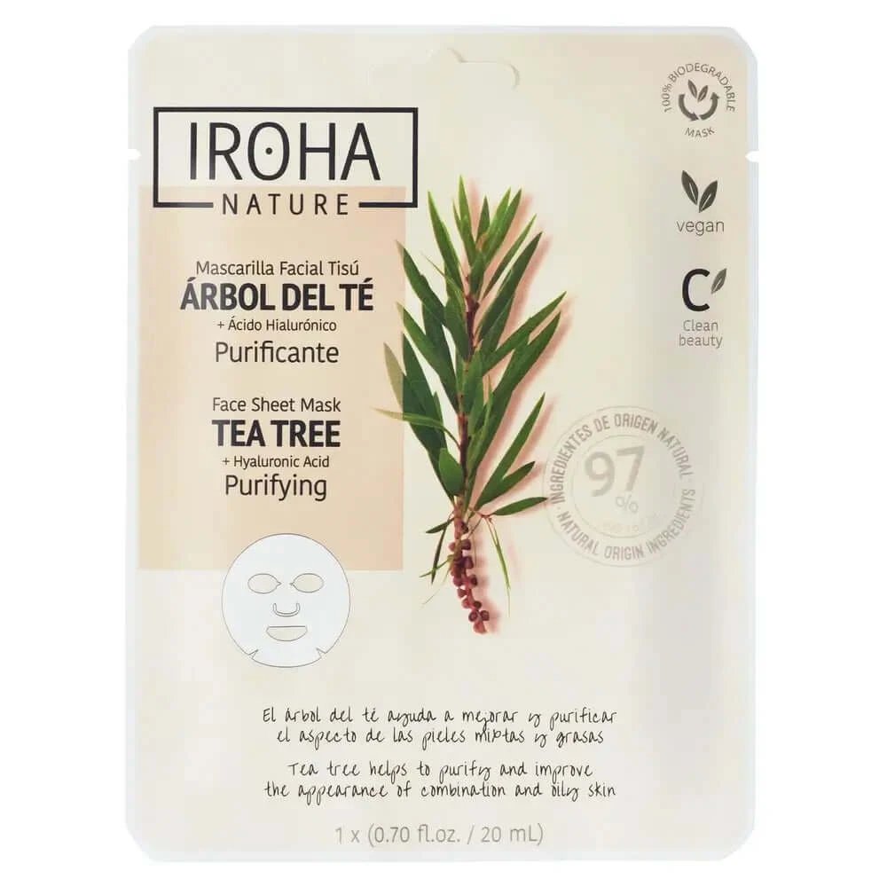Iroha Nature Natural Extracts Purifying Tea Tree Face Mask, 20 Ml