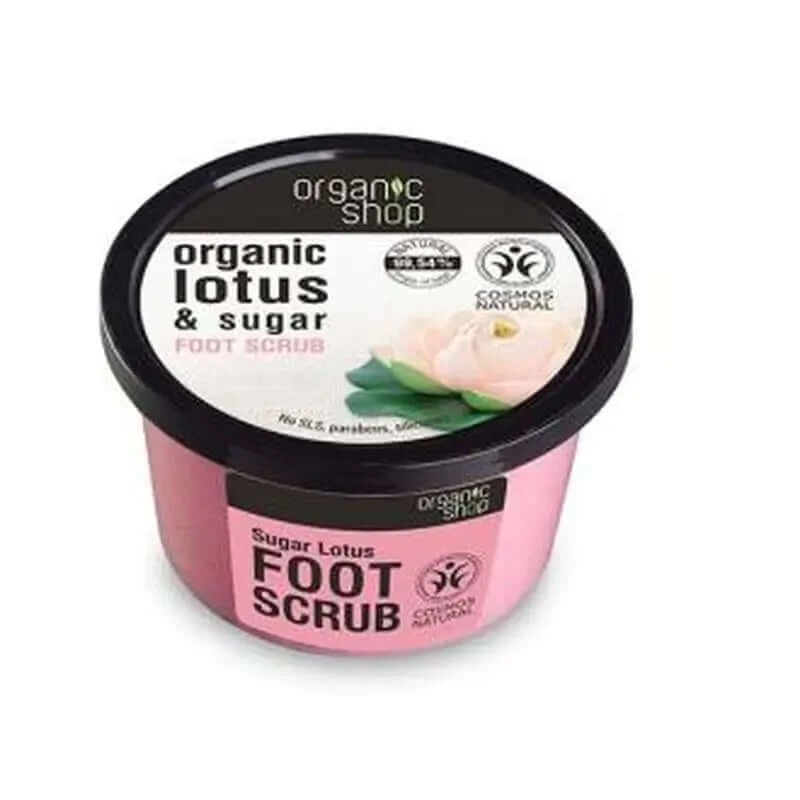 Organic Shop Lotus Sugar Foot Scrub 250ml.