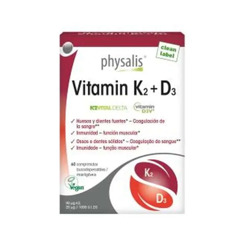 Physalis Vitamina K2+D3 60 tablete vegane