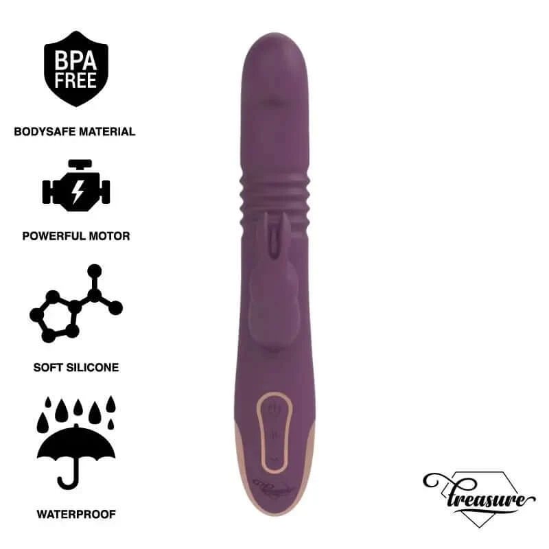 Treasure Bastian Rabbit Up & Down, Rotator & Vibrator compatibil cu tehnologia wireless Watchme