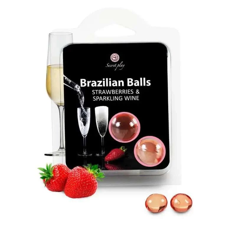 Secret Play Set 2 Bile braziliene Aroma Căpșuni Cava