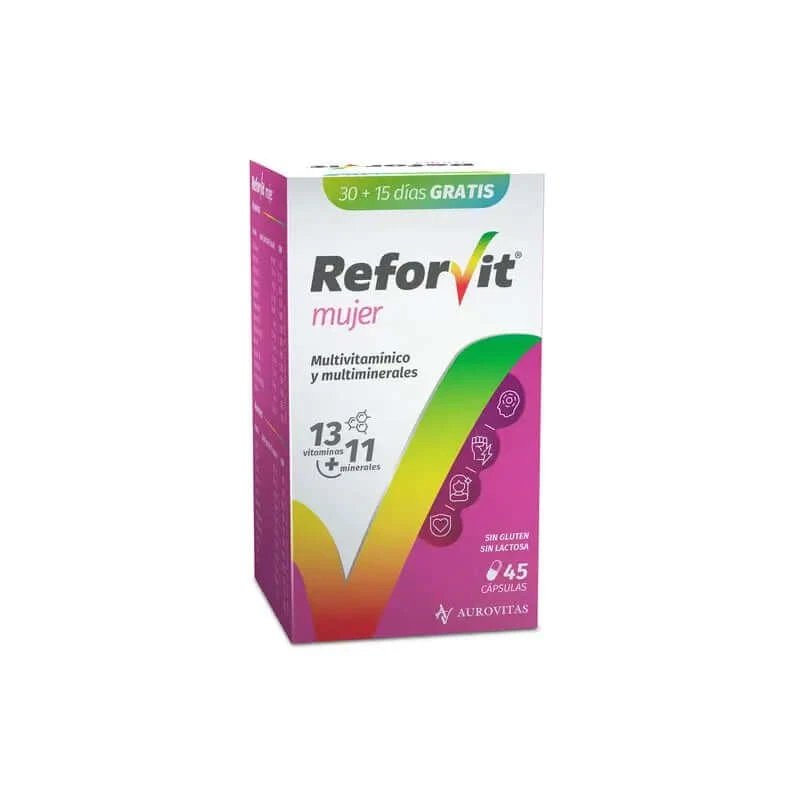 Reforvit Supliment alimentar zilnic pentru întărirea zilnică, adaptat la nevoile vârstei și sexului pentru femei, 45 capsule