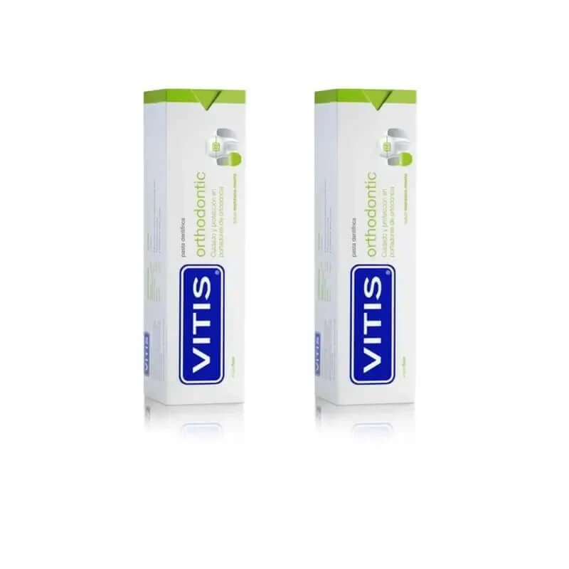 Pastă de dinți ortodontică Vitis cu aromă de mentă, 2X100 Ml