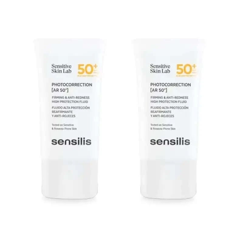 Sensilis Photocorrection [Ar Spf 50+] Fluid de fermitate și anti-roșeață, 2X40 Ml
