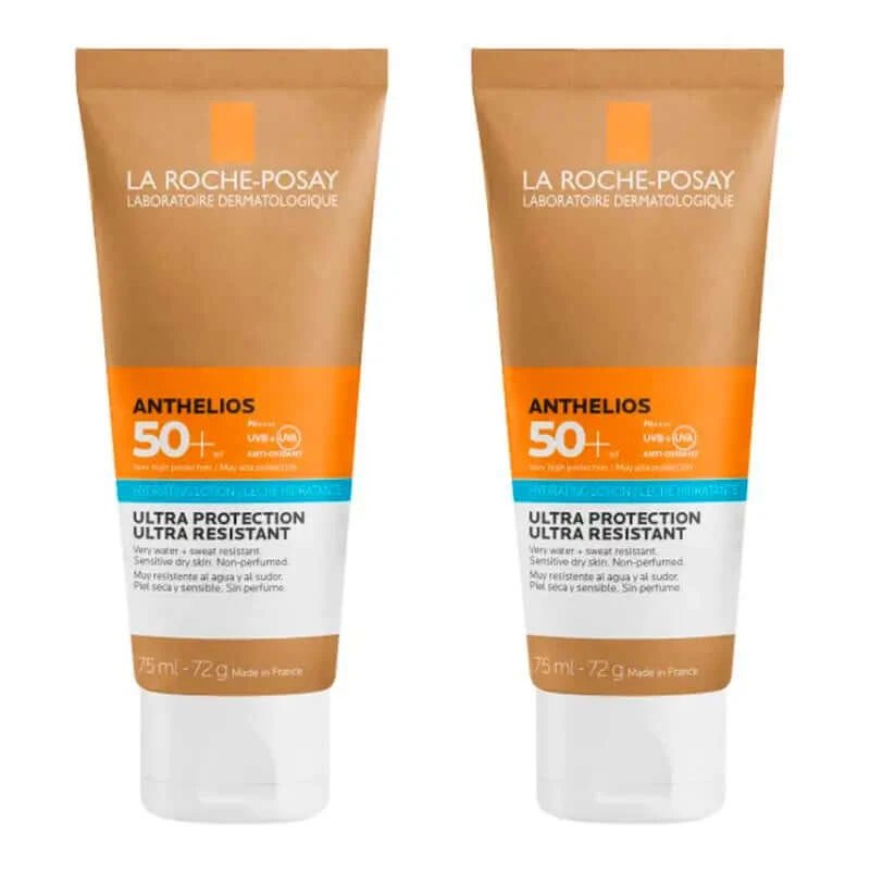 La Roche Posay Duplo Anthelios Lapte hidratant Spf50+ Eco-Sustenabil, 2 X 75 Ml