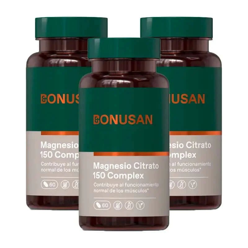 Bonusan Citrat de magneziu 150 Complex, pachet 3 x 60 comprimate