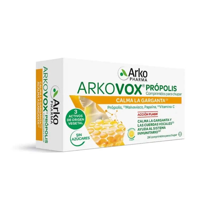 Arkopharma Arkovox Propolis Vitamina C Miere-Limon aromă, 24 comprimate