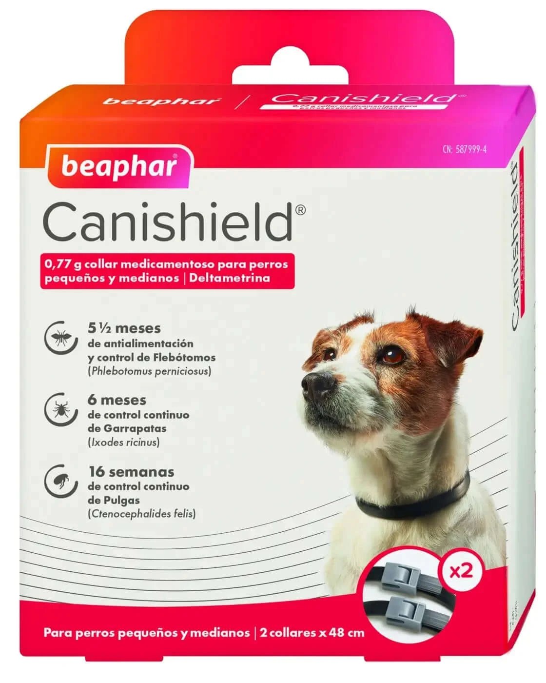 Beaphar Canishield Colier pentru câini, 48 cm 2 unități