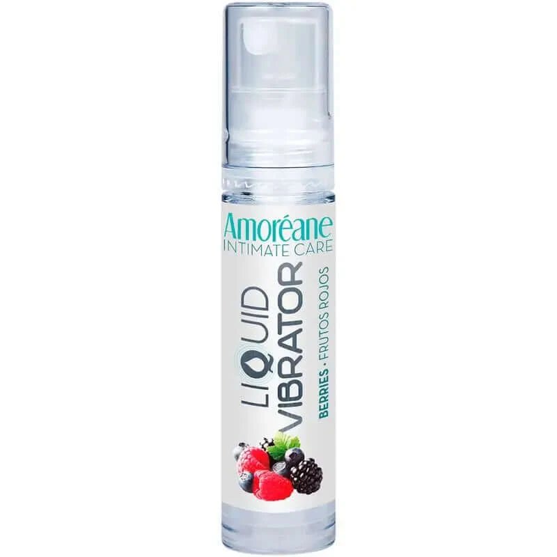 Amoreane Vibrator lichid cu aromă de fructe de pădure 10 ml