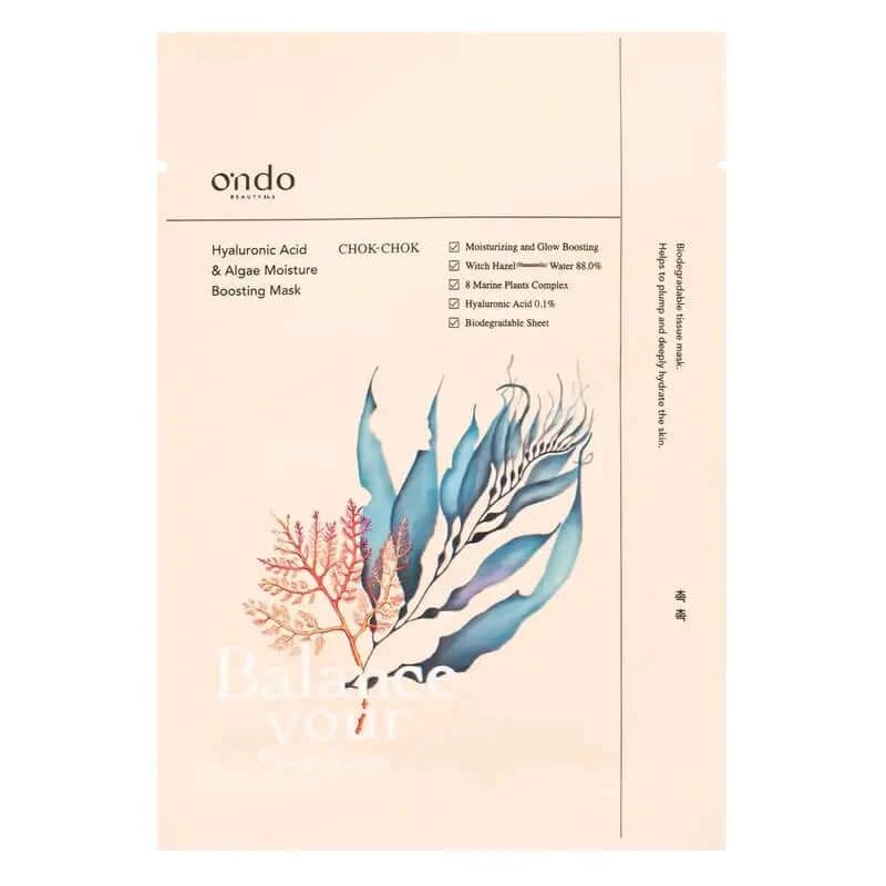 Ondo Beauty 36.5 Acid hialuronic și alge Mască Chok-Chok de stimulare a hidratării, 25 gr