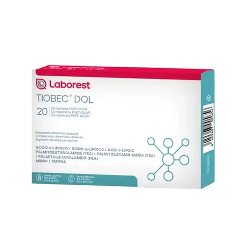Tiobec Dol Supliment alimentar 20 de tablete Fast-Slow