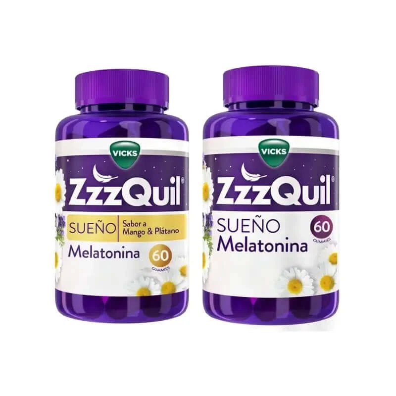 ZzzQuil Melatonin Original + aromă de mango, pachet 2x60 gume