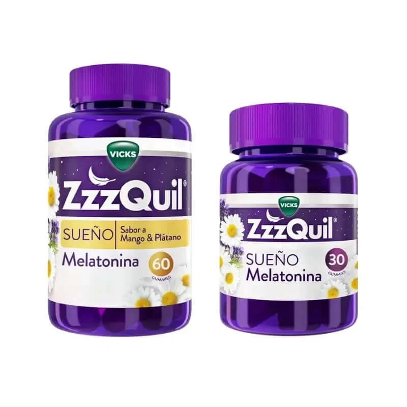 ZzzQuil Natura Melatonin Aromă originală și mango, pachet 30 + 60
