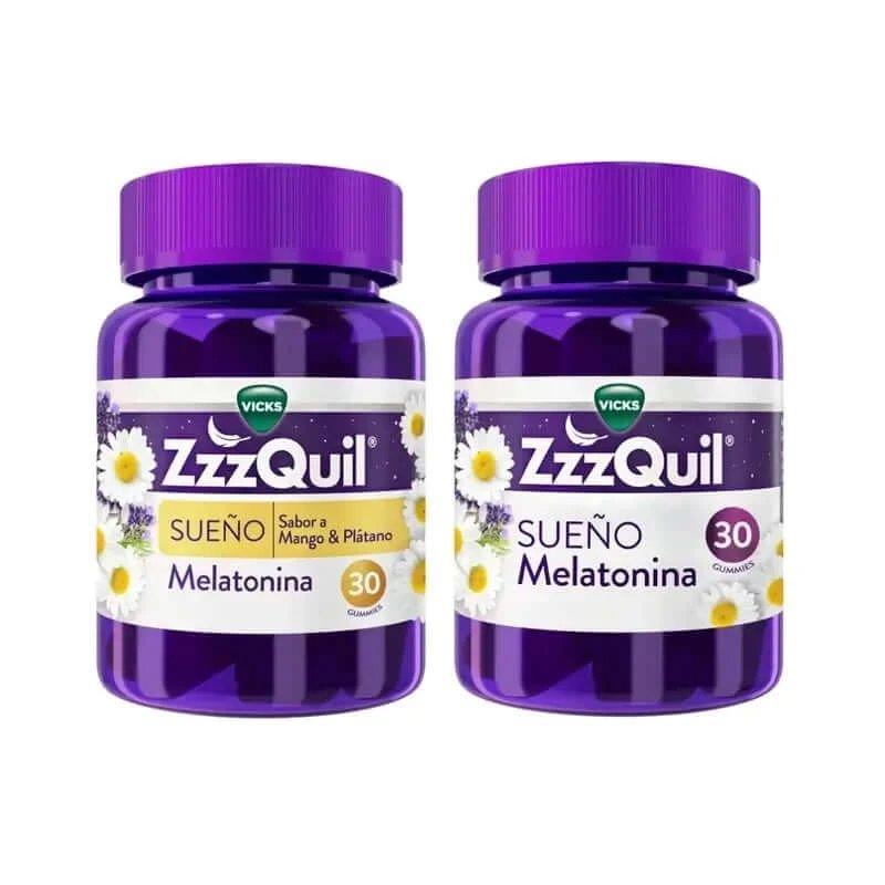 ZzzQuil Melatonin Original + aromă de mango, pachet 2x30 Gummies