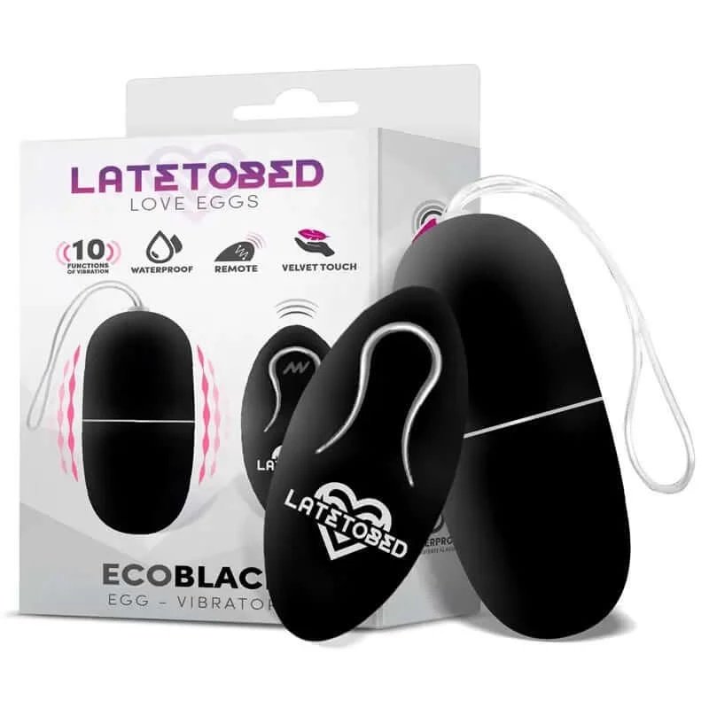 Latetobed Ou vibrator cu telecomandă negru