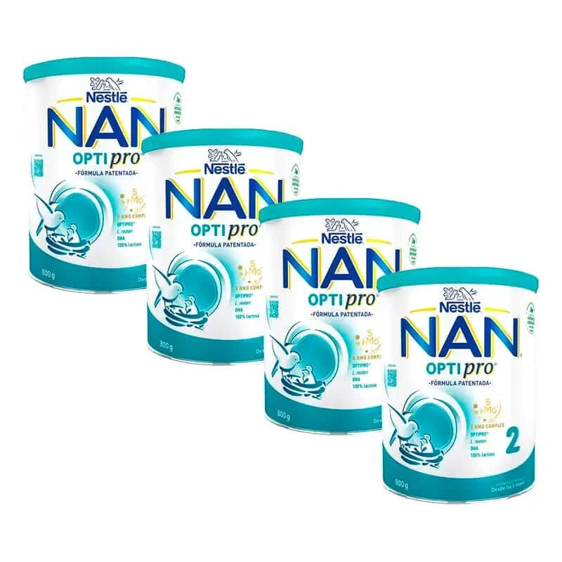 Nestlé Nan Optipro 2 Lapte de continuare, pachet 4X800g