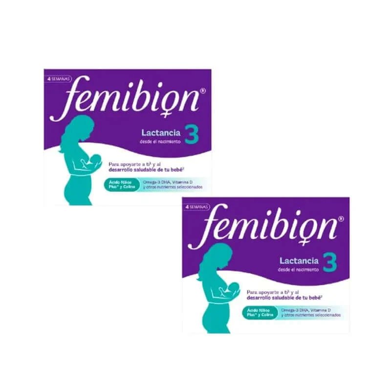 Femibion 3 Alăptare Sarcină cu acid folic și vitamine, 2 x 28 comprimate