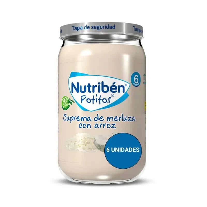 Nutriben Potito Supreme Merluciu cu orez 6x235g