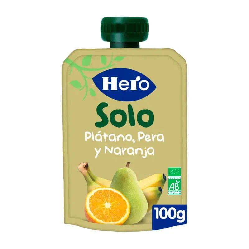 Hero Baby Eco Hero Solo Sachet cu banane, pere și portocale 100G