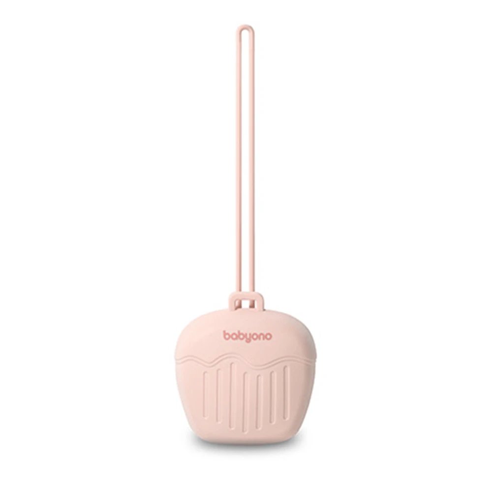 BabyOno, suport pentru suzetă din silicon, roz