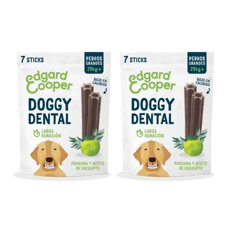Edgard & Cooper Adult Dogs Dental Snack 8X255G Large Apple & Eucalyptus, pachet de 2