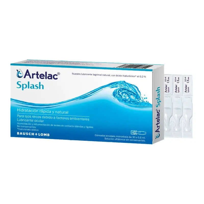 Bausch & Lomb Artelac Splash Picături pentru ochi uscați 30 x 0,5 ml Doză unică