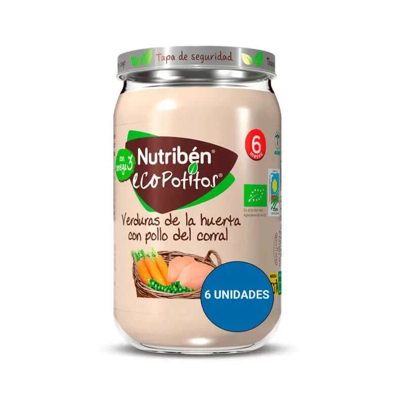 Nutriben Potito Eco Pui din curtea fermei cu legume 6x235g