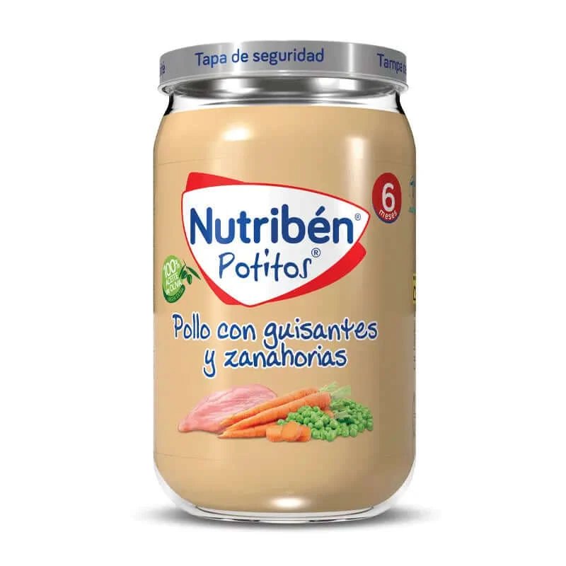Nutriben Potito Pui Mazăre și Morcov 235g