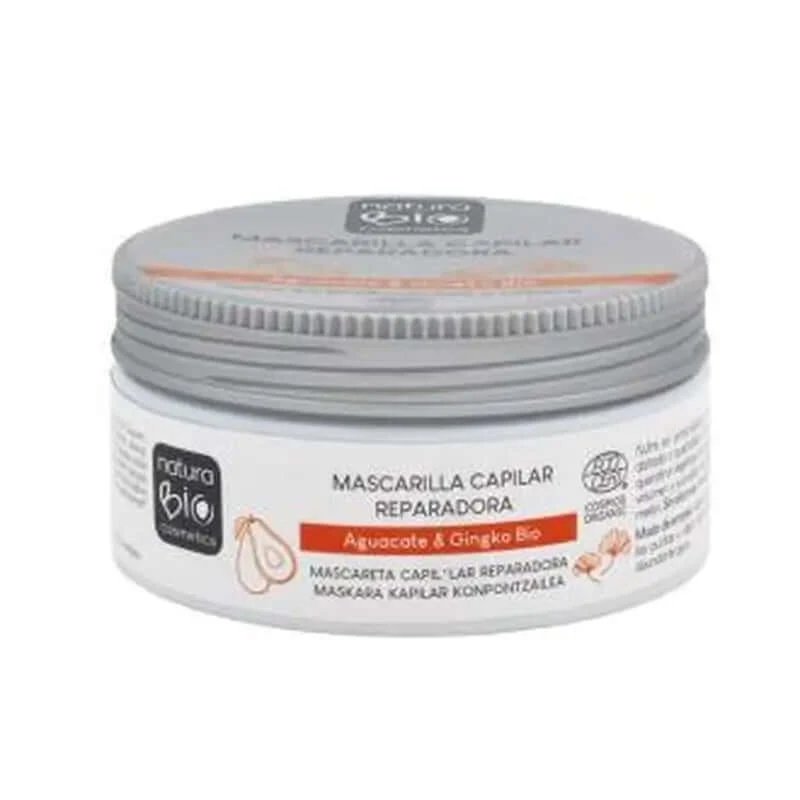 Naturabio Cosmetics Avocado-Ginkgo Mască reparatoare pentru păr 200