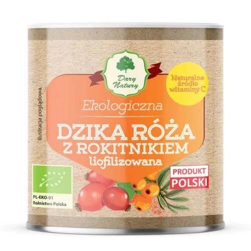 DARY NATURY Rosehip sălbatic cu pulbere liofilizată de cătină de mare, 70 g