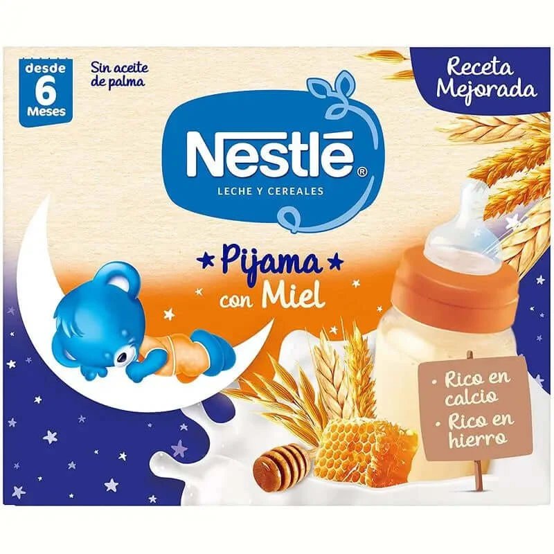 Nestlé Brik Milk & Cereals 8 Cereale cu miere Pajama, 2X250 gr
