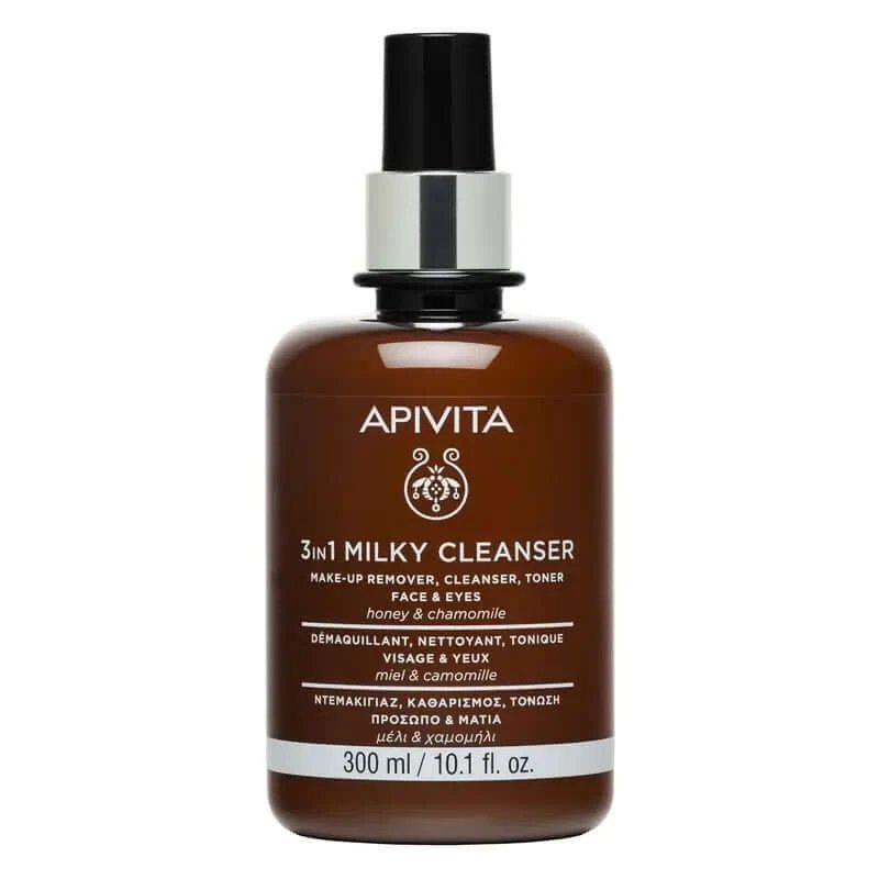 Lapte de curățare Apivita 3 în 1, 300 ml