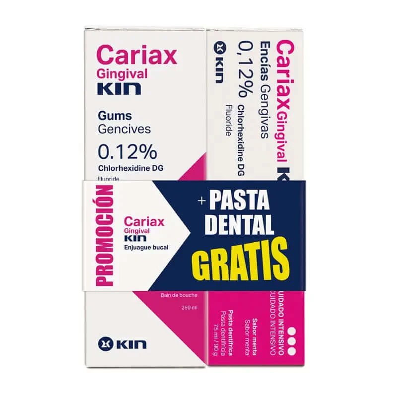 Kin Cariax clătire gingivală 250 ml + pastă 75 ml